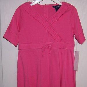 CHAPS Pink cotton short-sleeve DRESS Girls sz 4